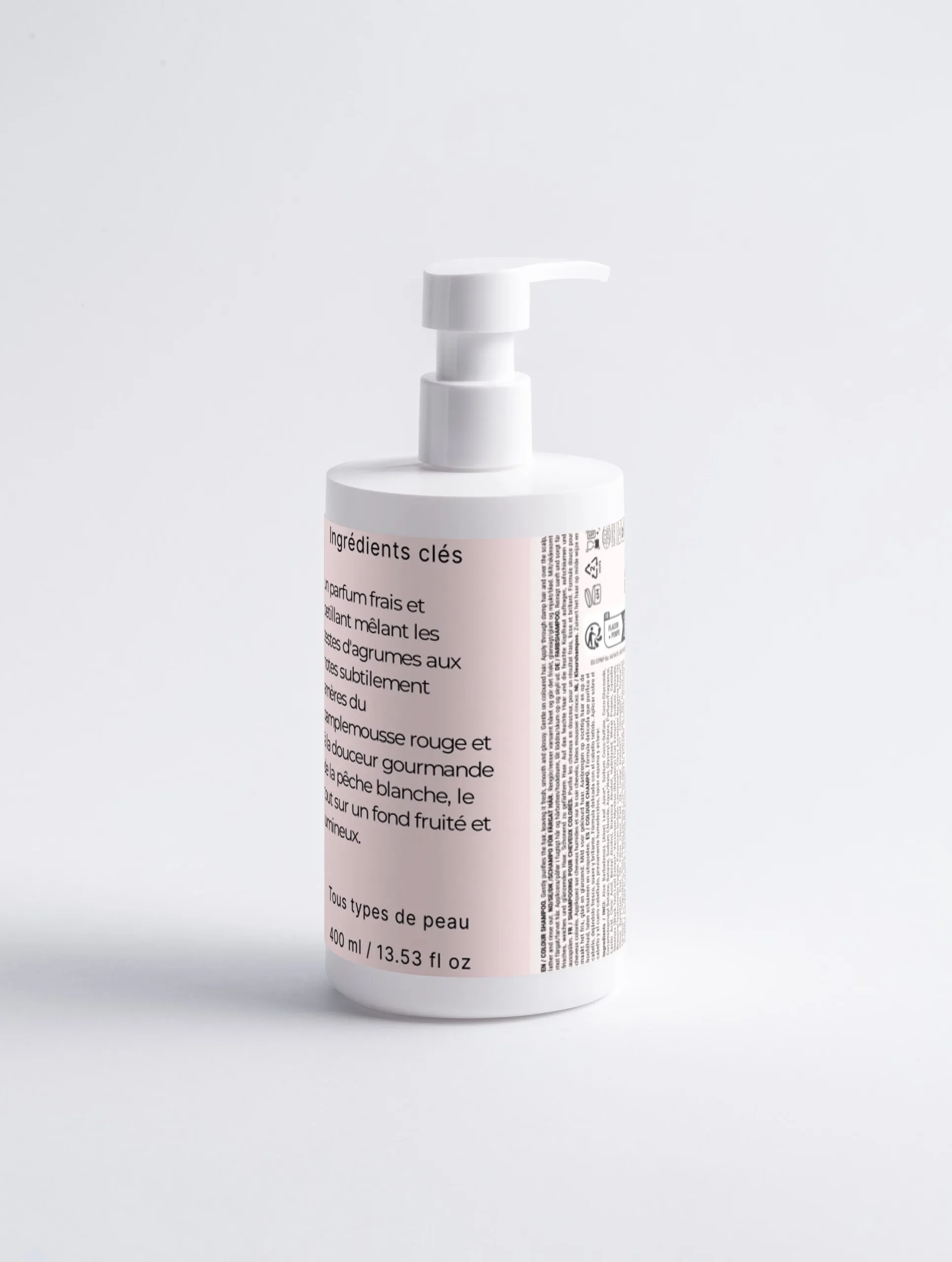 shampooing soin couleur, zeste de pamplemousse pêche shampooing soin couleur, zeste de pamplemousse pêche