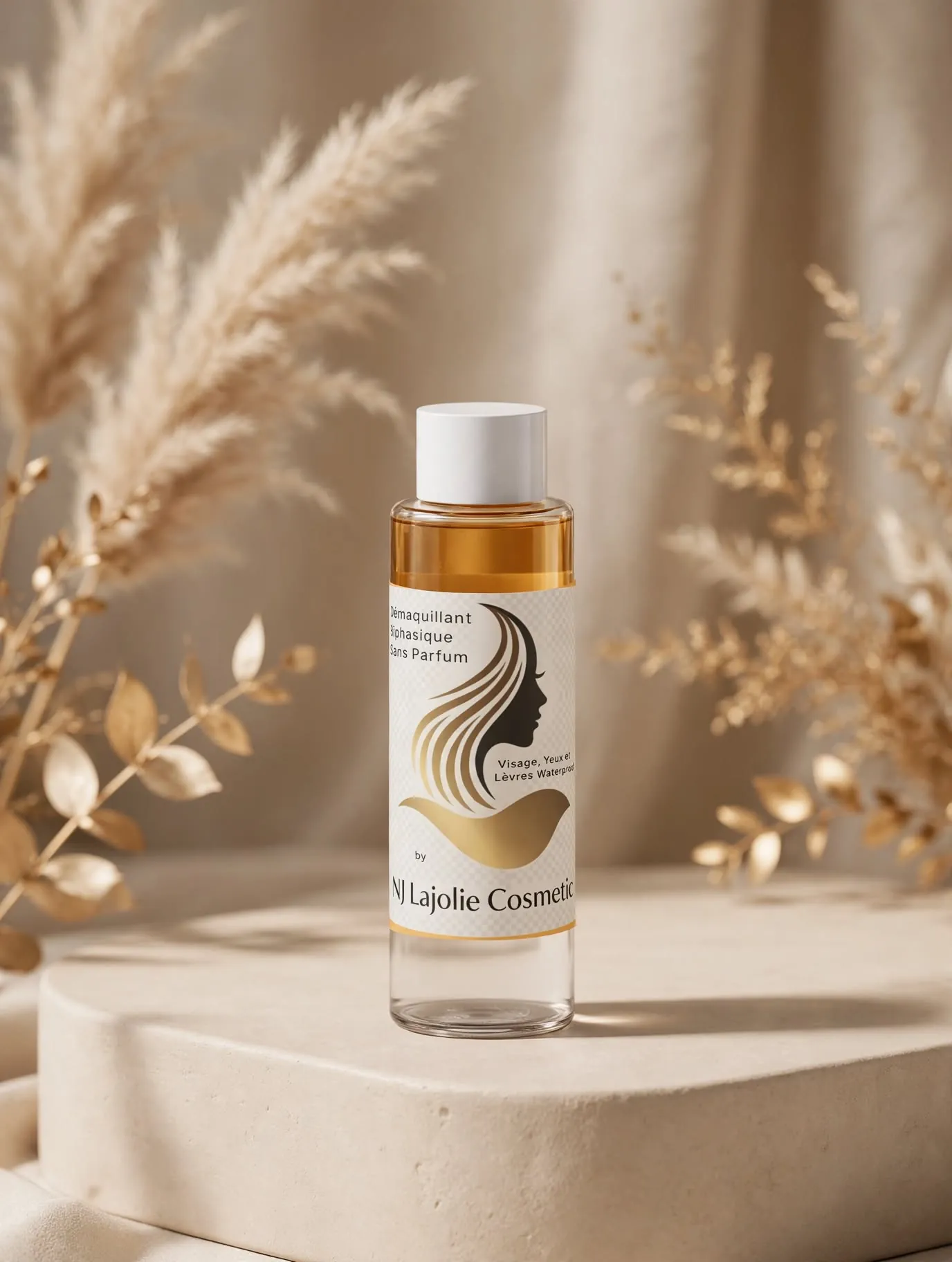 démaquillant biphasique sans parfum visage, yeux et lèvres waterproof